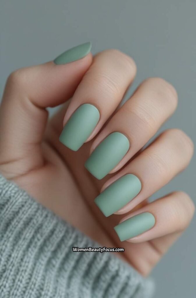 9. Matte Sage Green Elegance