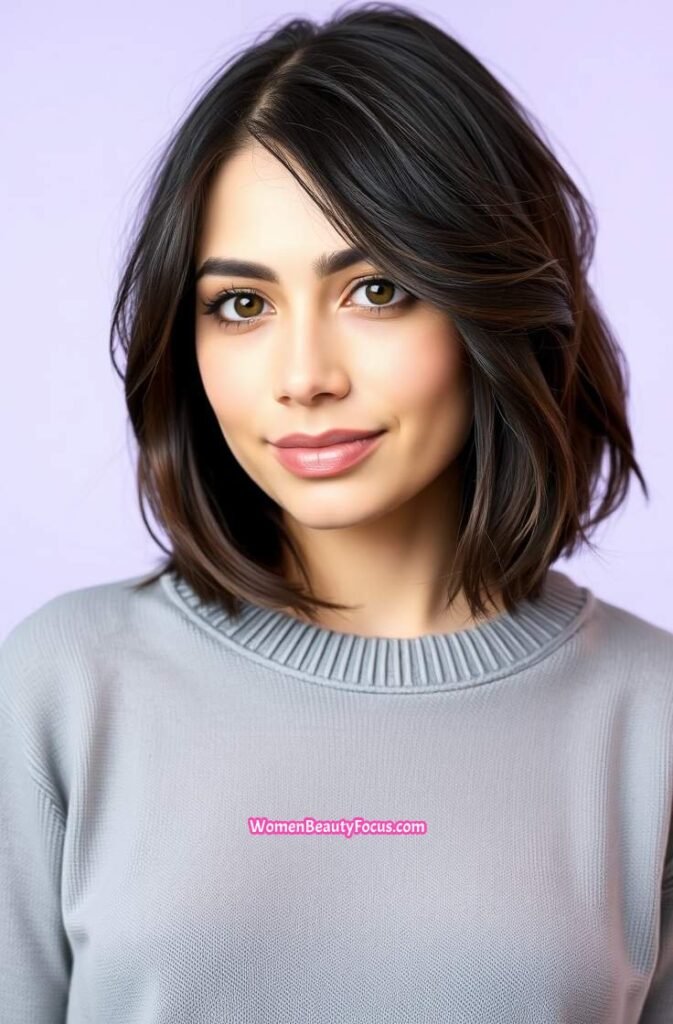 9. Shaggy Bob with Flipped Ends FrontStraight View