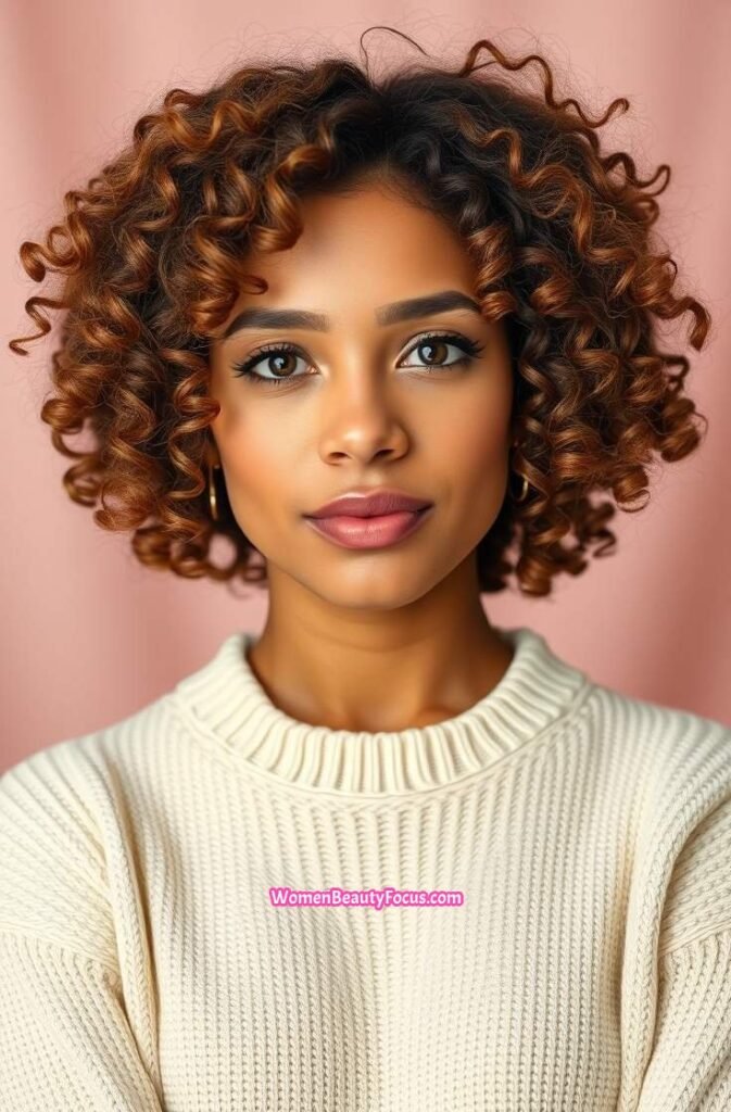 9. Short Curly Bob FrontStraight View
