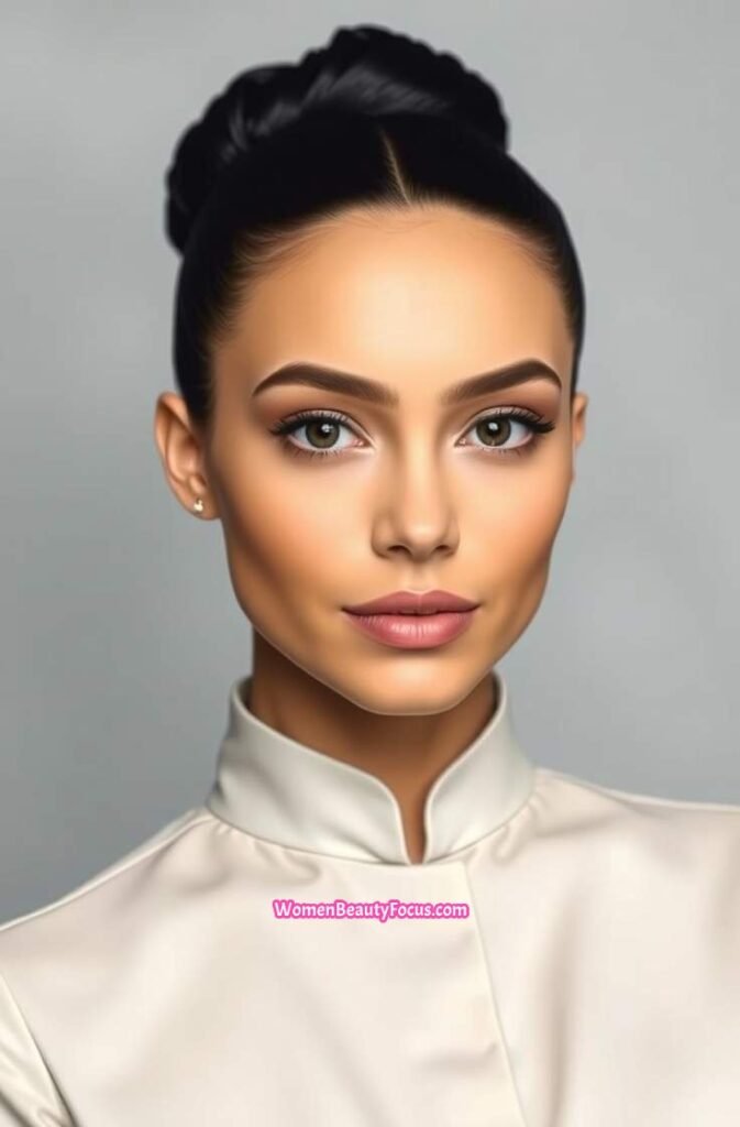 9. Sleek High Ballet Bun Front View