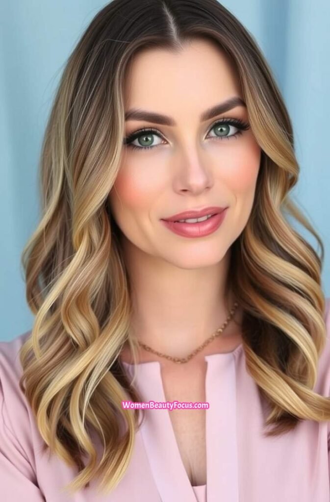 9. Soft Side Part with Loose Waves Front View