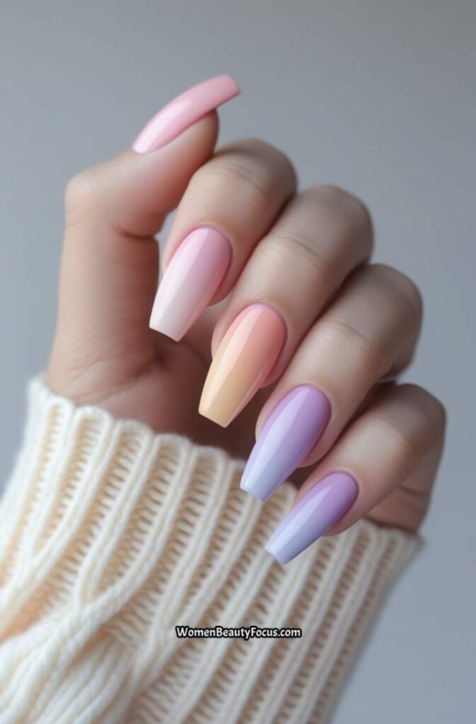 1. Pastel Ombre Nails for a
