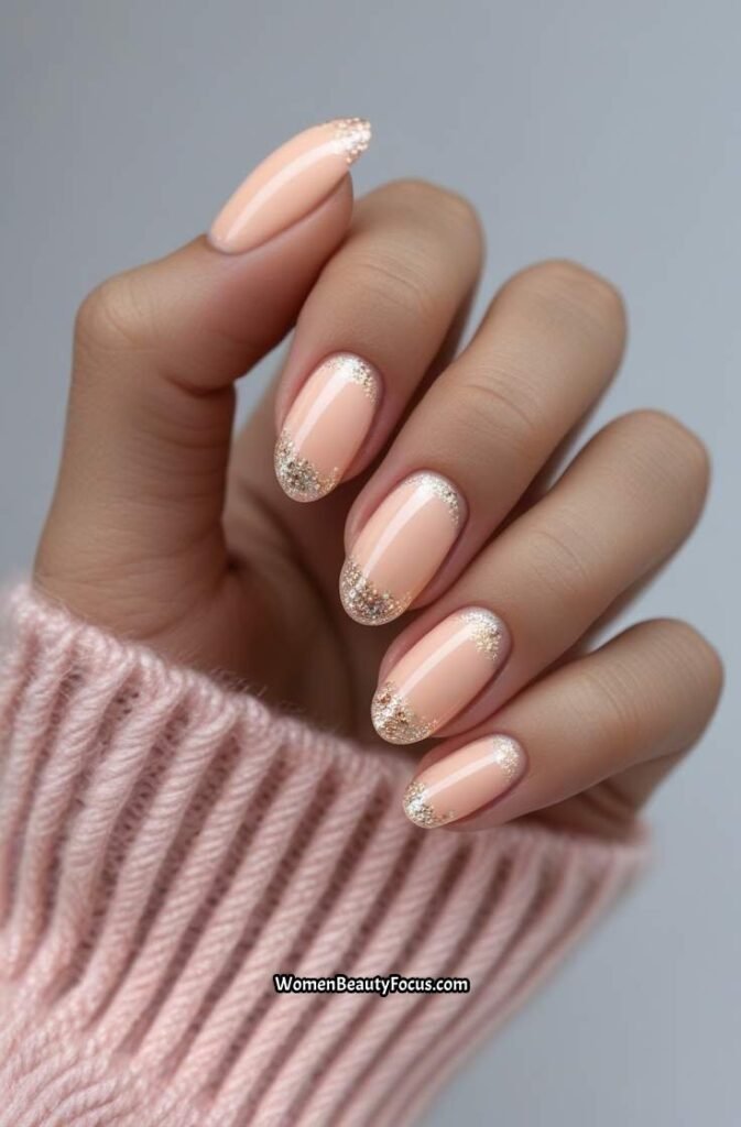 10. Light Peach with Subtle Glitte