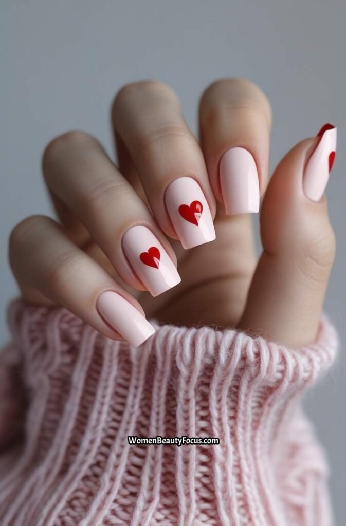 10. Red Heart Accent Nails for Valent