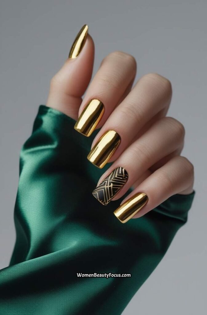 10. Shimmery Metallic Gold