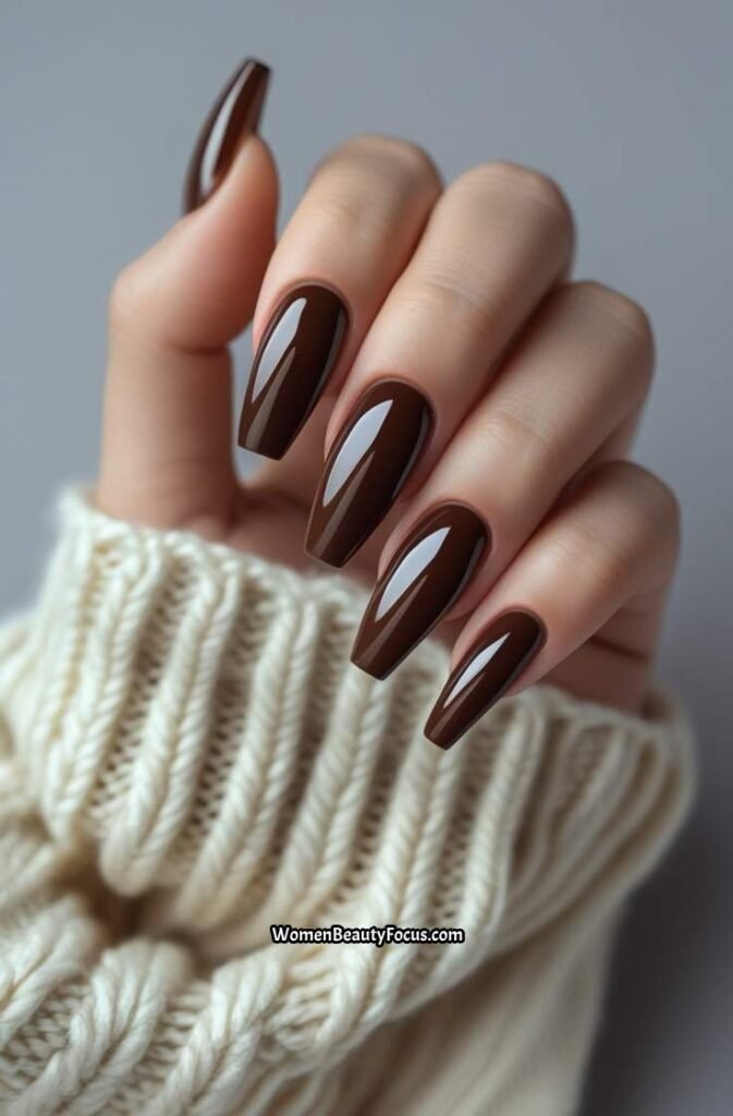 12. Neutral Gradient Nails with Micro Glitter Tips