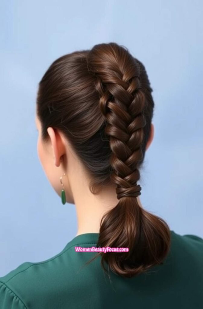 12. Twisted Crown Ponytail Back View