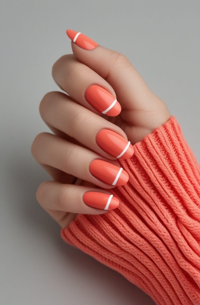14. Coral with White Accents