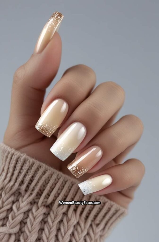 14. Smoky Plum Almond Nails with Glossy Finish