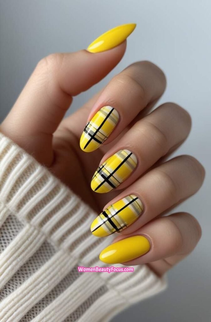 14. Yellow Plaid Pattern on Base
