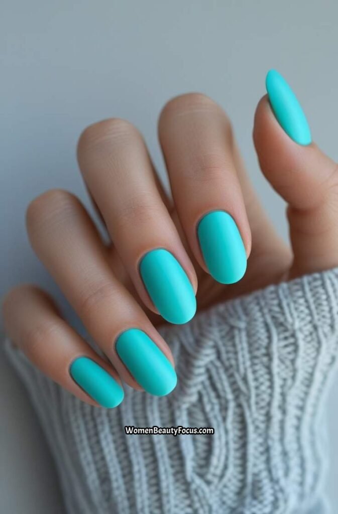 15. Bright Turquoise with Matte Finish