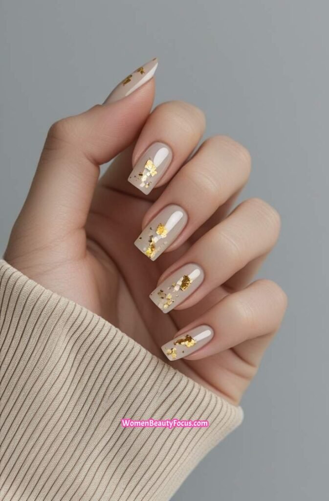 16. Neutral Base with Gold Flakes