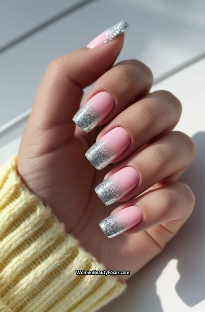 19. Glitter Gradient Nails