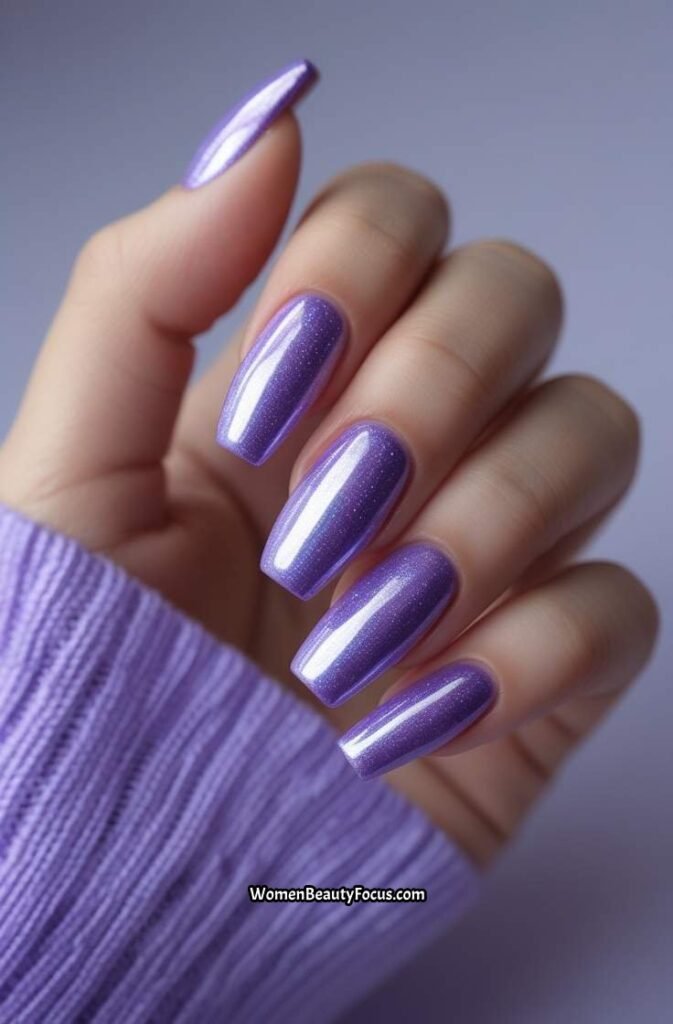 19. Metallic Lavender with Holographic Shimmer