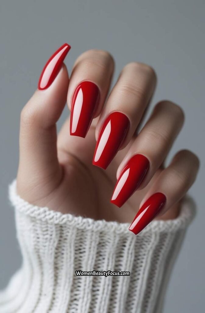 2. Bold Red Coffin Nails 1