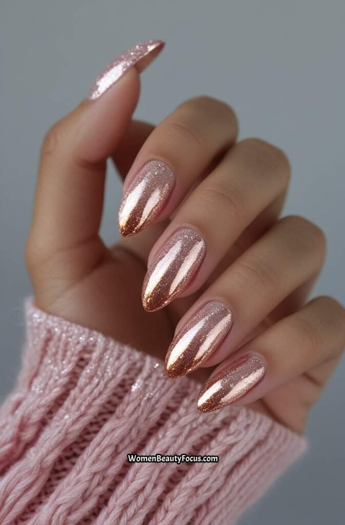 2. Glittering Rose Gold