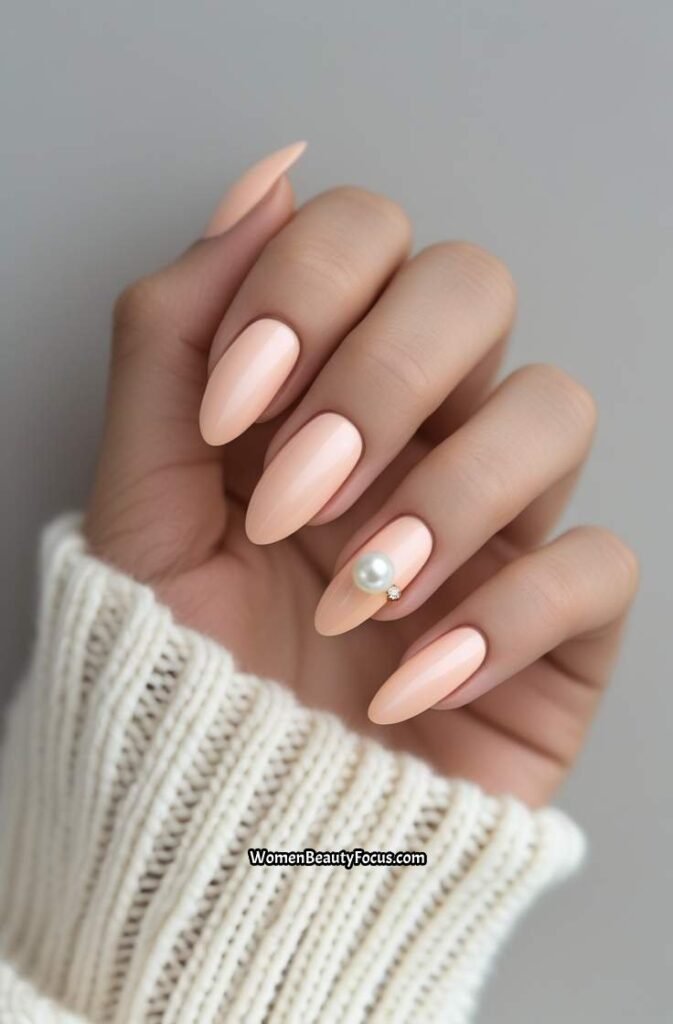 21. Light Peach with Pearl Accent