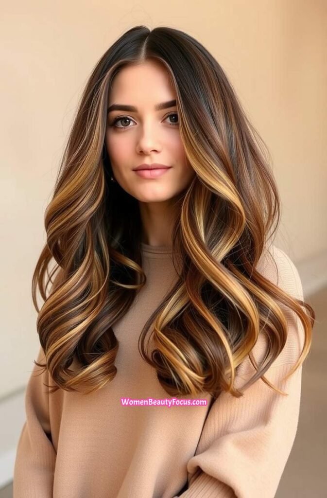 21. Long Waves with Root to Tip Color Melt FrontStraight View