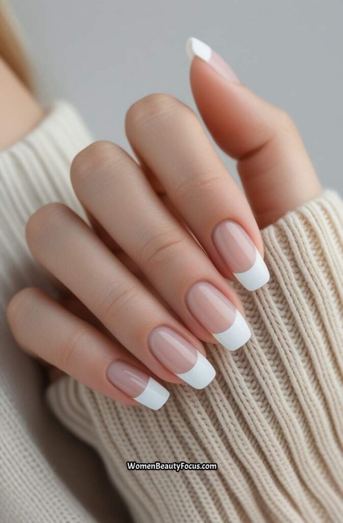 21. White Tips with Clear Base