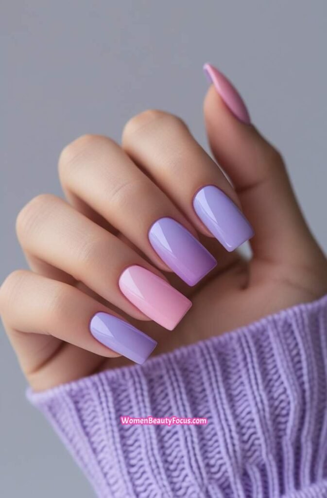 22. Lavender and Pink Ombre Sq