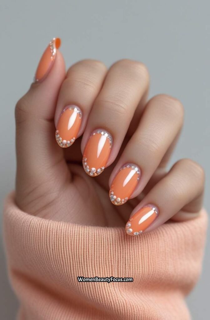 22. Soft Tangerine with Pearlescent Accents