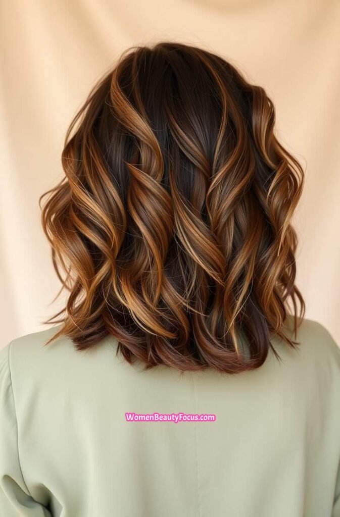 22. Undone Texture with Chestnut Dimension Back View