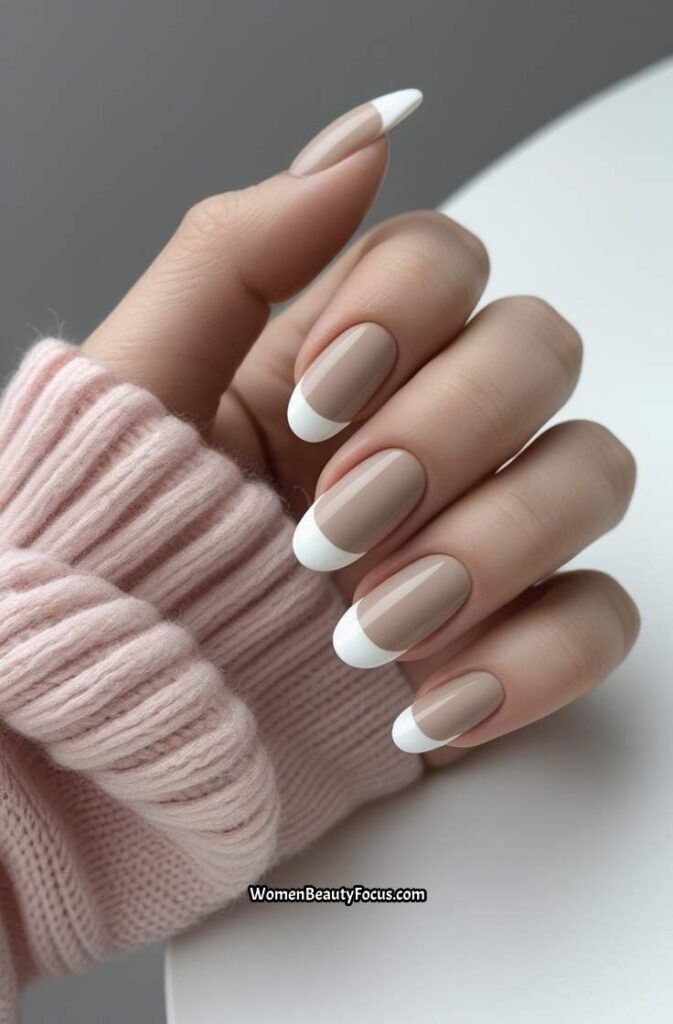 3. Neutral French Tip Nails
