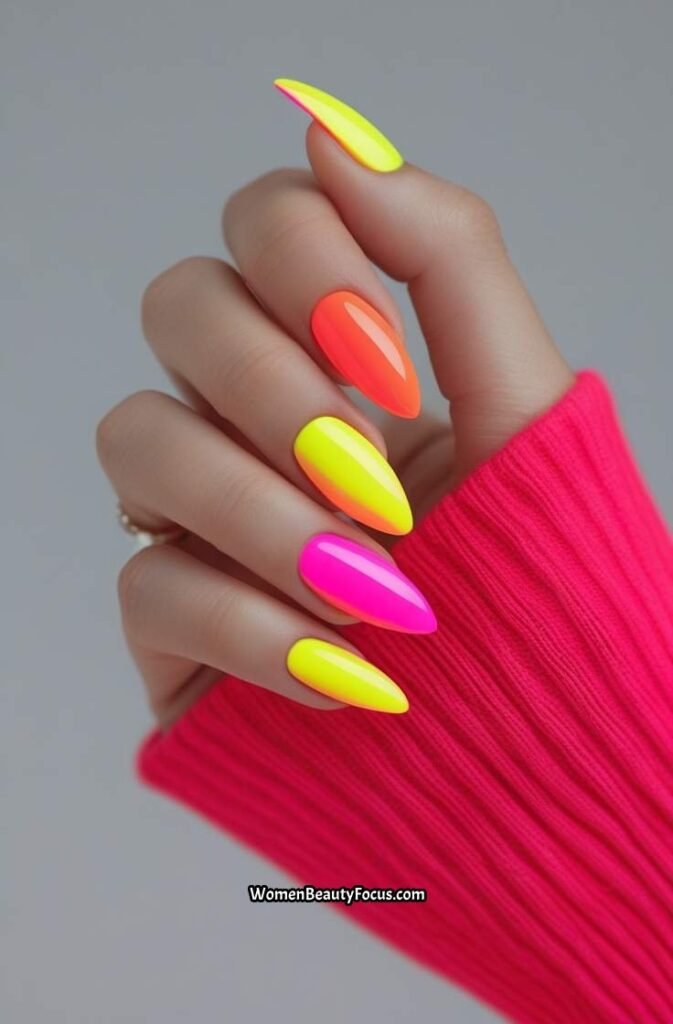 4. Neon French Tips