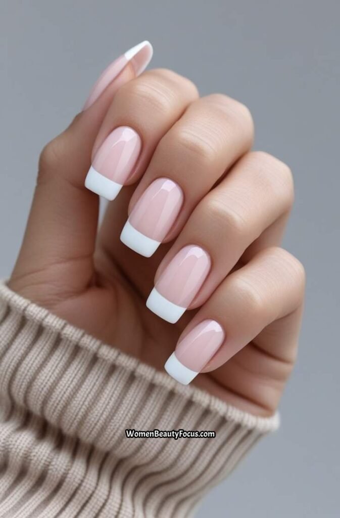 4. Pale Pink French Tip Nails