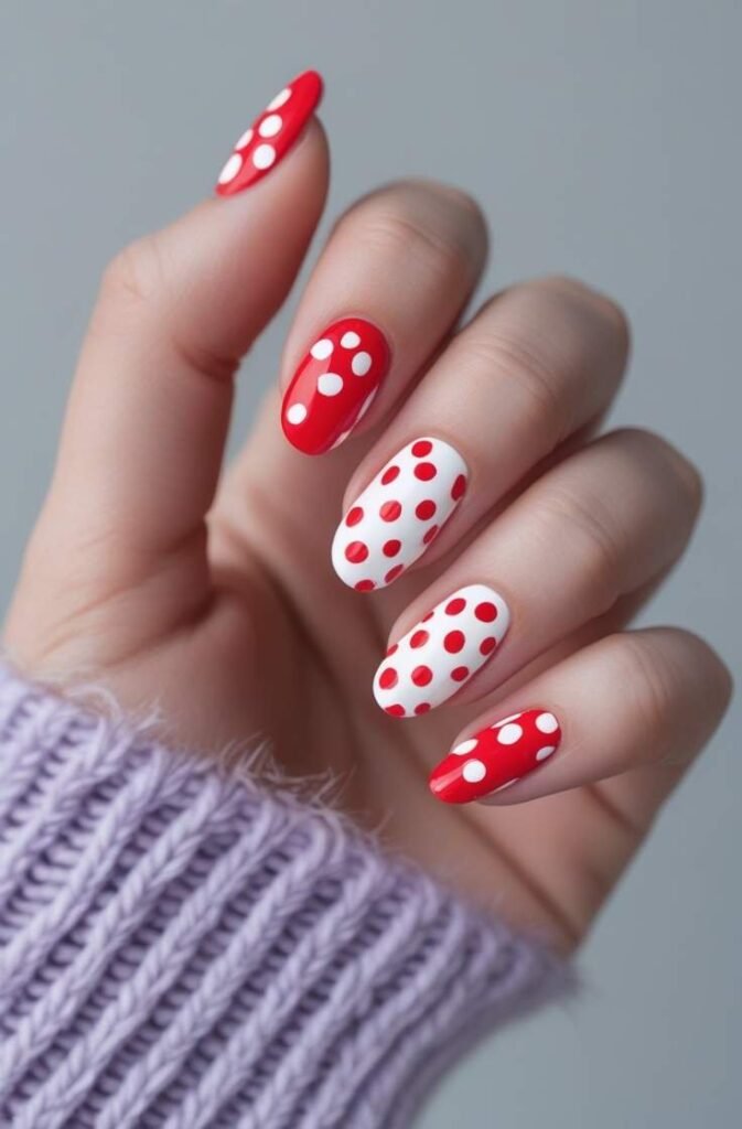 4. Red and White Polka Dots