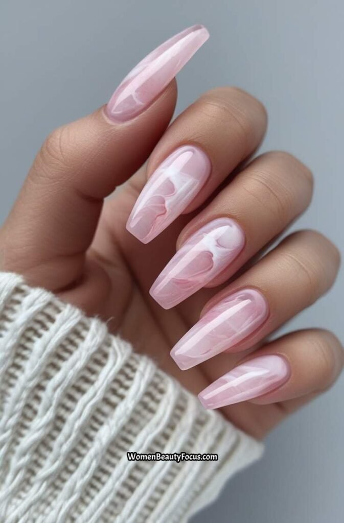 4. Soft Rose Quartz Nails for a Feminine Touch