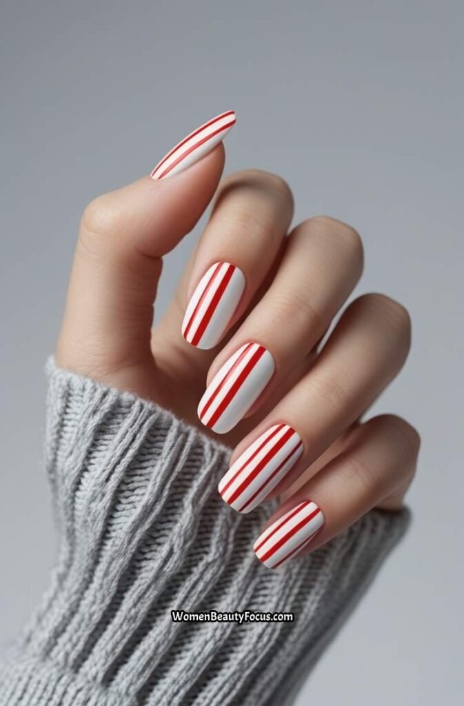5. Bold Red Stripes with White Base