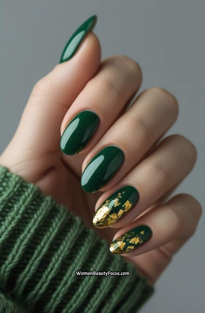 5. Glossy Forest Green with Gold Foil