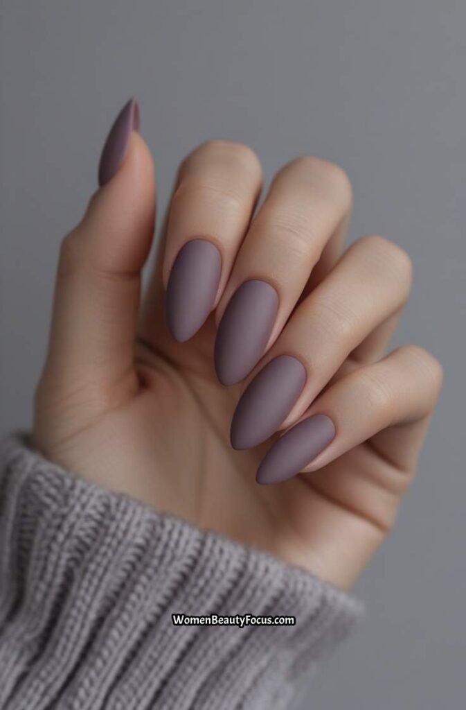 5. Soft Mauve Matte Nails
