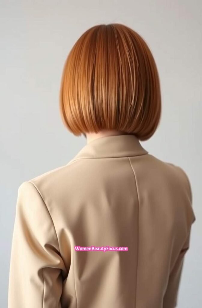 6. Classic Copper Bob with Clean Edges Back View