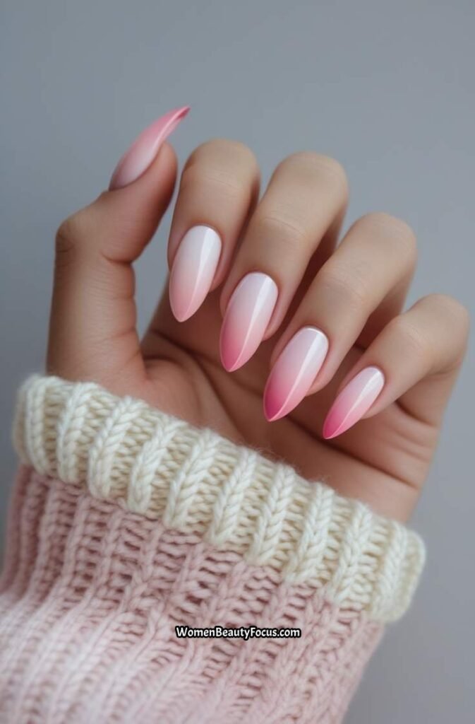 6. Soft Pink Ombre Nails