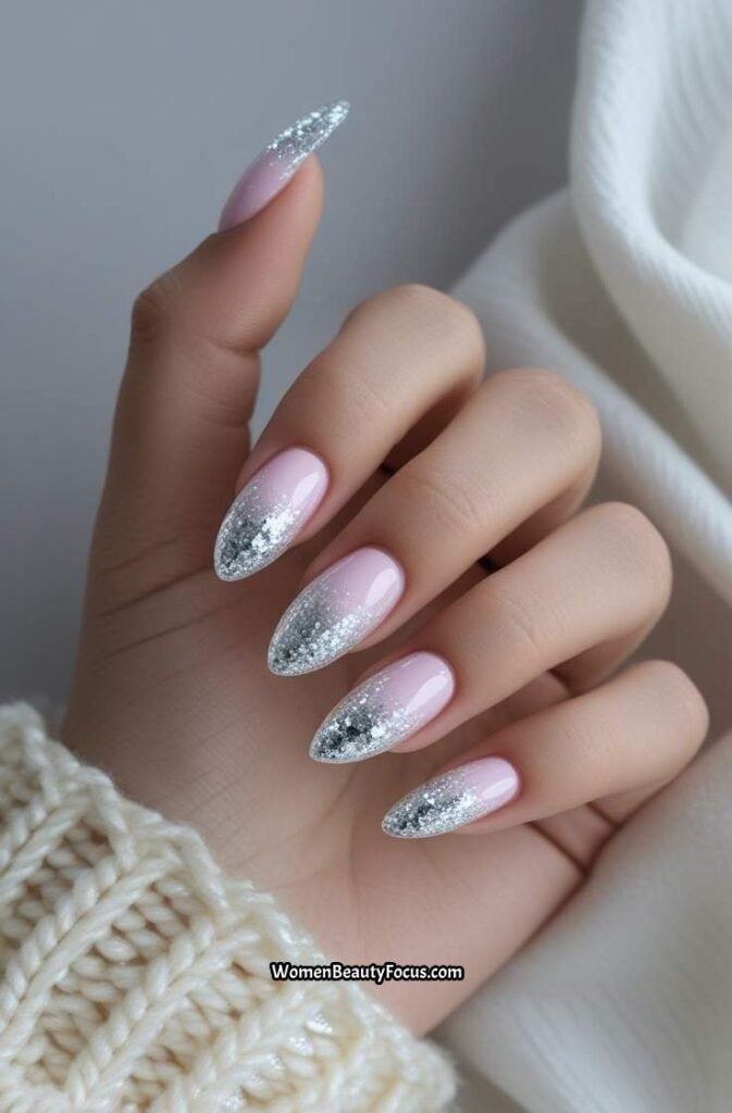 7. Glitter Gradient Nails