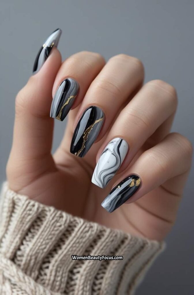 7. Smoky Marble with Gold Veins 1