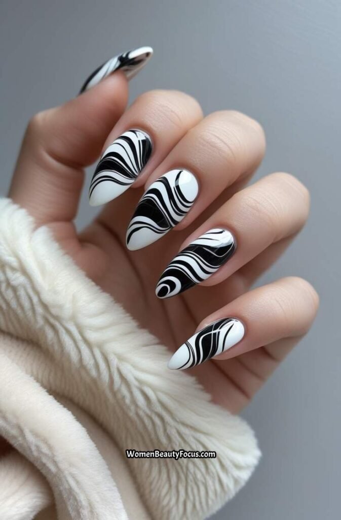 8. Abstract Black and White Swirls
