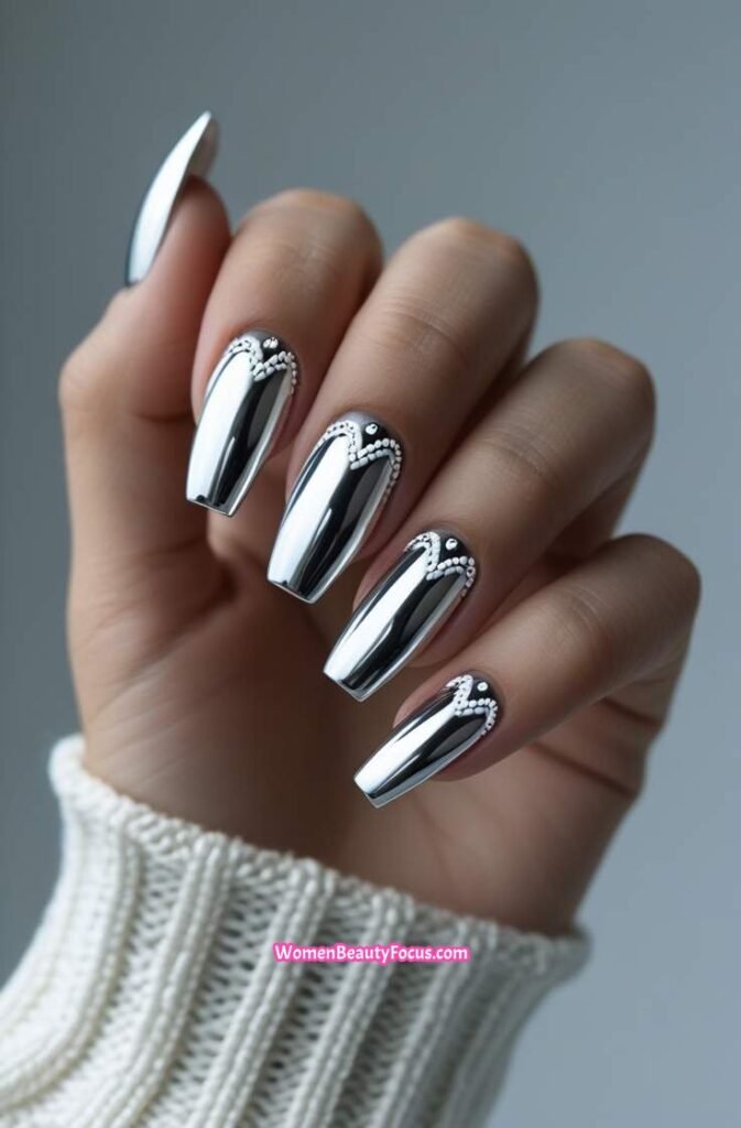 8. Silver Chrome with White Accents