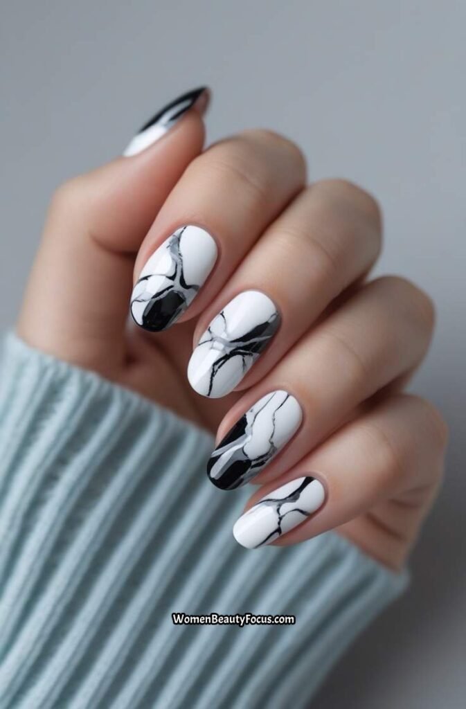 9. Marble Nail Art