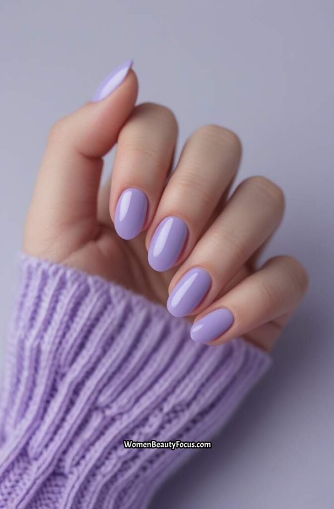 9. Soft Lavender Nails
